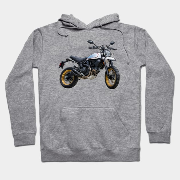 Scrambler Bike Illustration Hoodie by KAM Std